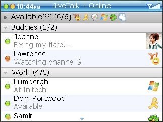 JiveTalk &#8212; new stylish IM client for mobile phones