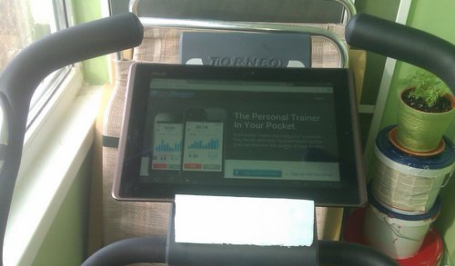 Tips from readers: a tablet stand for an exercise bike or treadmill