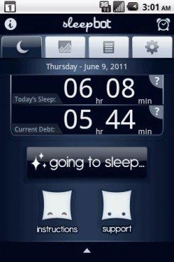 How to Adjust your sleep mode using SleepBot for Android