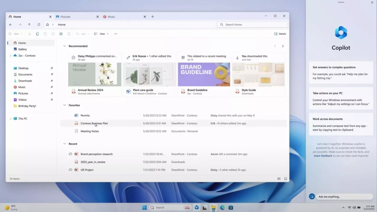 Microsoft talked about a major update of the "Explorer" in Windows 11