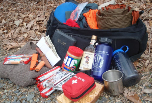 What to take with you during a disaster, bag, first aid kit, thermos, mug