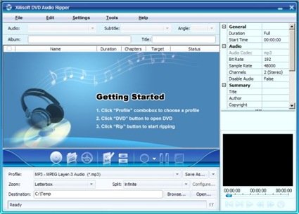 Xilisoft DVD Audio Ripper &#8212; beautiful DVD Audio Ripper