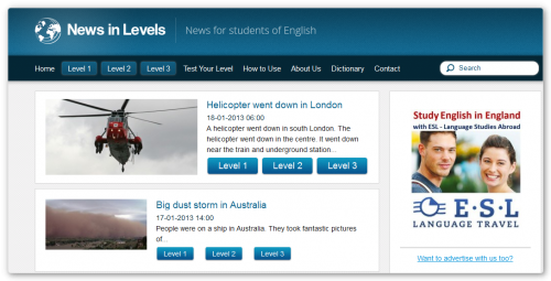 News In Levels will help in mastering practical English