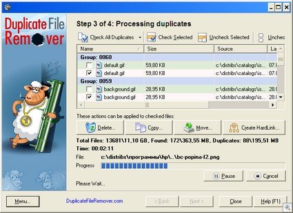 Duplicate File Remover &#8212; getting rid of clones on the hard disk