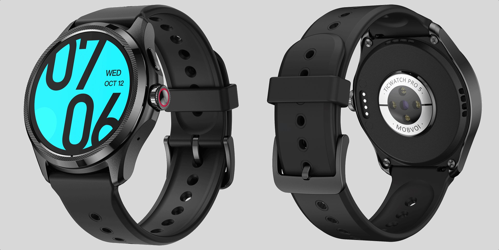 The TicWatch Pro 5 smart watch with an AMOLED screen and a top-end Snapdragon chip is presented