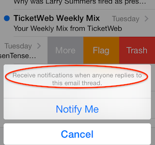 In iOS 8, you can enable reminders of messages important to you in Mail and Messages