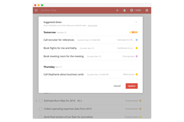 Todoist has received the support of AI, which helps to better plan your time