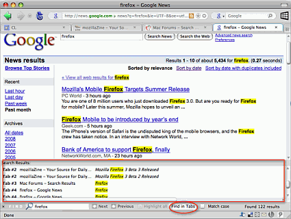 Find In Tabs &#8212; multi-page search in Firefox