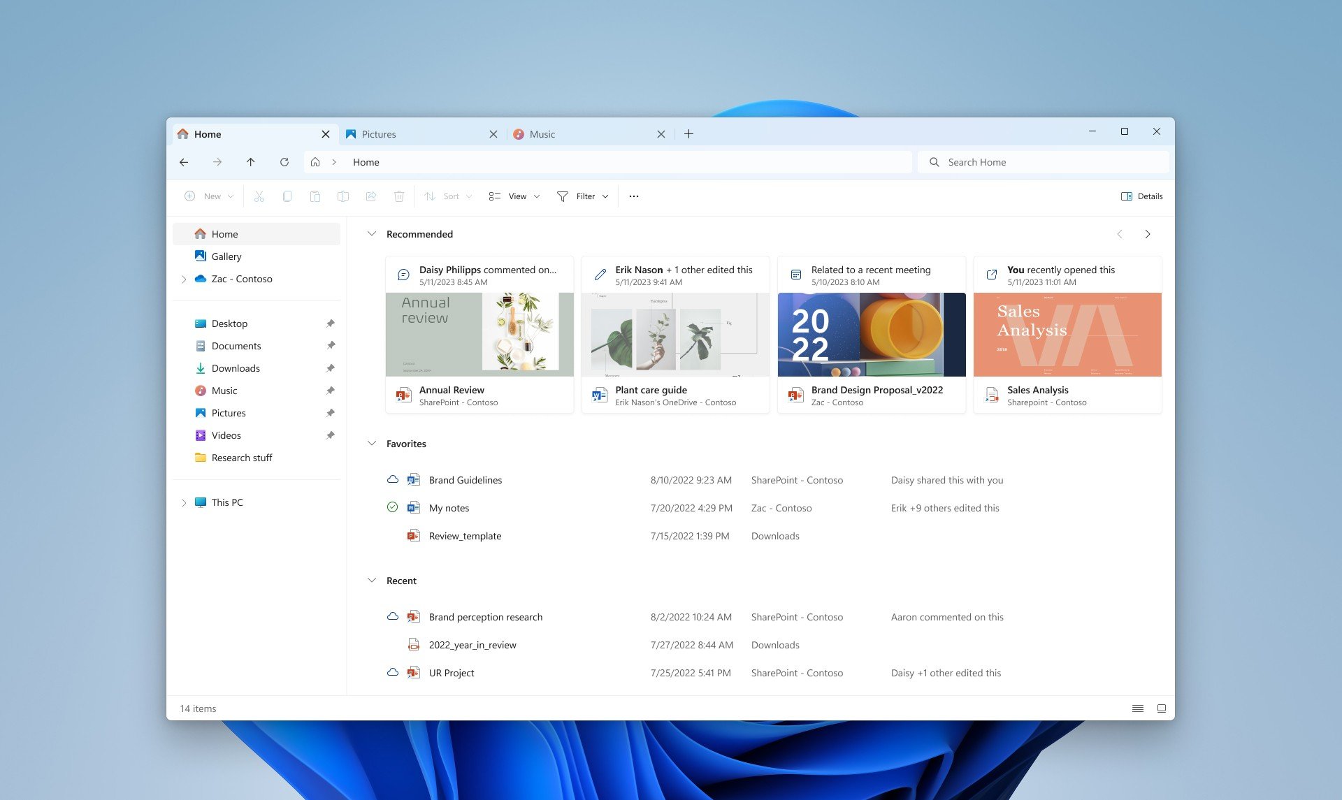 Microsoft has shown an updated "Explorer" in Windows 11