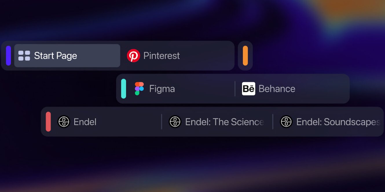 The Opera One browser with automatic tab grouping is presented