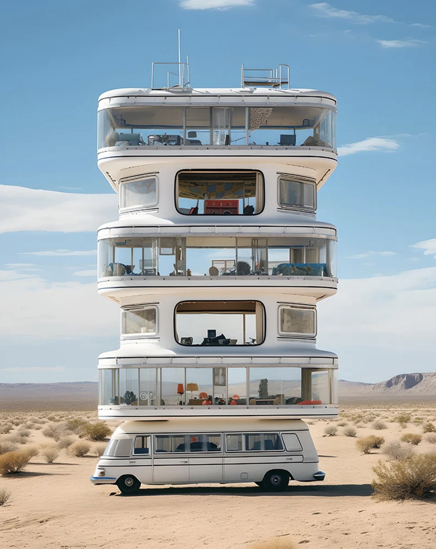 Neural network showed the houses of the future: modular and on wheels