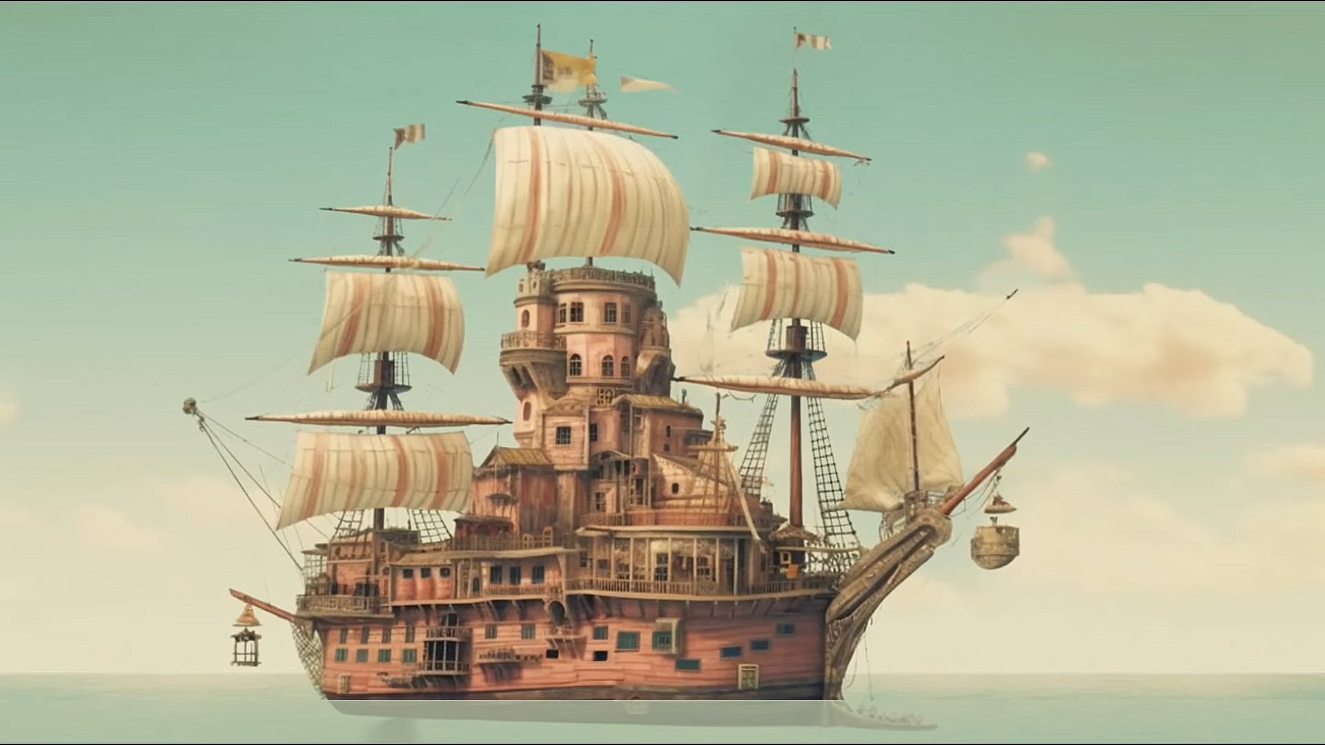 If "Pirates of the Caribbean" was directed by Wes Anderson: 15 frames from the neural network